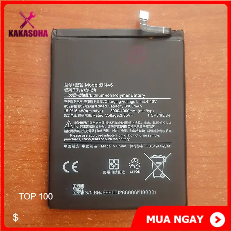 Pin Xiaomi Redmi Note 8 Zin kakasohashop