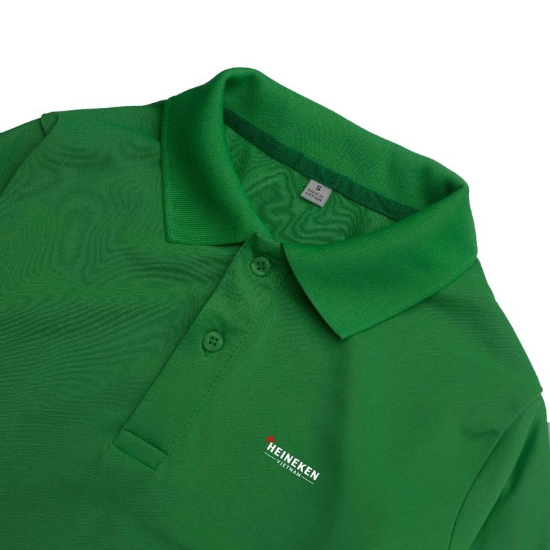 ÁO ĐỒNG PHỤC POLO HEINEKEN viet nam chất vải dày dặn. áo  xanh 5
