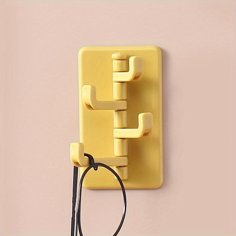3D Rotating Wall Hook, Self-adhesive Plastic Key Holder, Modern Style Wall Mounted Hook, Suitable for Bathroom and Kitchen Storage 7