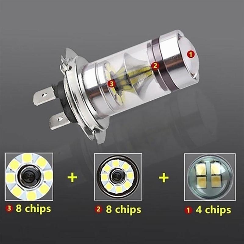 Product Introduction of Spot Goods COD 100W 6000K ultra bright decorative light H4 9003 9005&9006 H7 H11 LED high/low light bulb 21