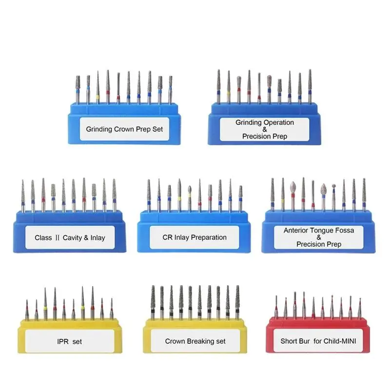 10Pcs/Box Advanced Dental Bur Set: Diamond Drill Bits for High-Speed Handpieces - FG Series, Dia.1.6mm, Ideal for Dentist Use