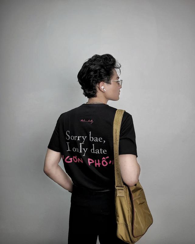 Áo thun sorry babe I ONLY DATE BOY PHỐ Girl Phố và áo khoác hoodie nam nữ đen trắng xám sweater cổ tròn mùa đông HD163 Menswear Top