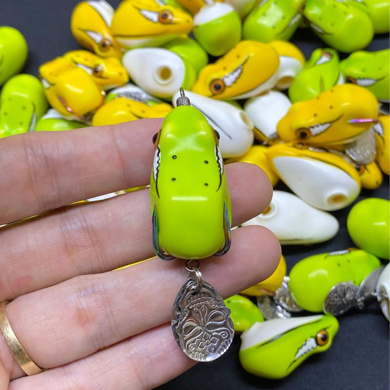 Nhái hơi chuột sóc 2 thìa lưỡi titan size 3,8cm nặng 7,5g - 10,5g. Mồi câu lure cá lóc giá rẻ chất lượng 4