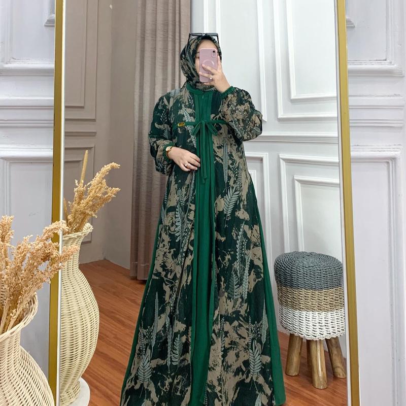[7.7 BIG SALE] Gamis Shafira Set hijab Segiempat 3