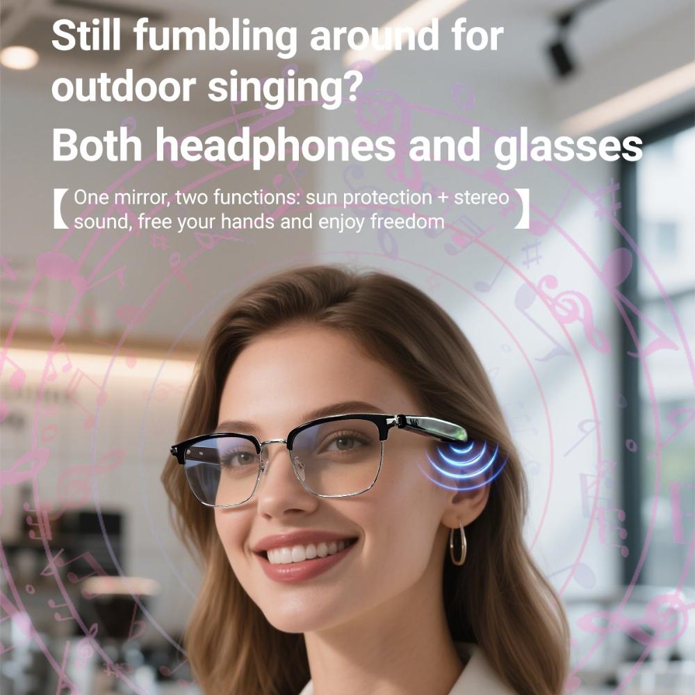 GT-33 smart glasses anti-blue light glassesTranslation Sunglasses Voice Remote Control Music Eyewear Waterproof Eyeglasses - Image 2