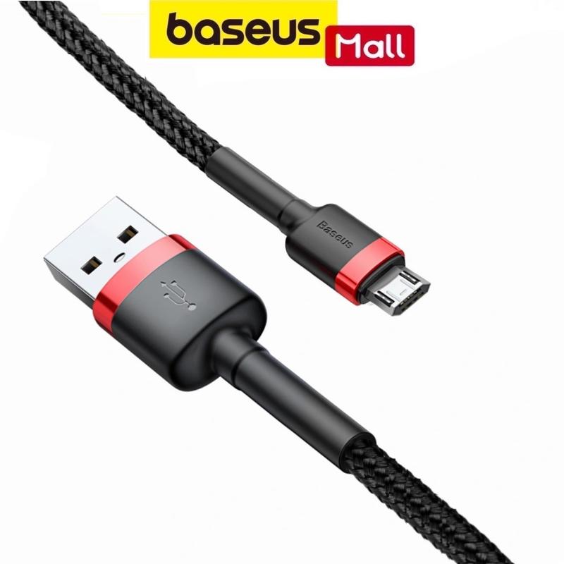 Dây sạc micro chính hãng Baseus cáp sạc usb bọc dù chống gãy gập siêu bền giá rẻ hỗ trợ 2.4A cho android samsung xiaomi...