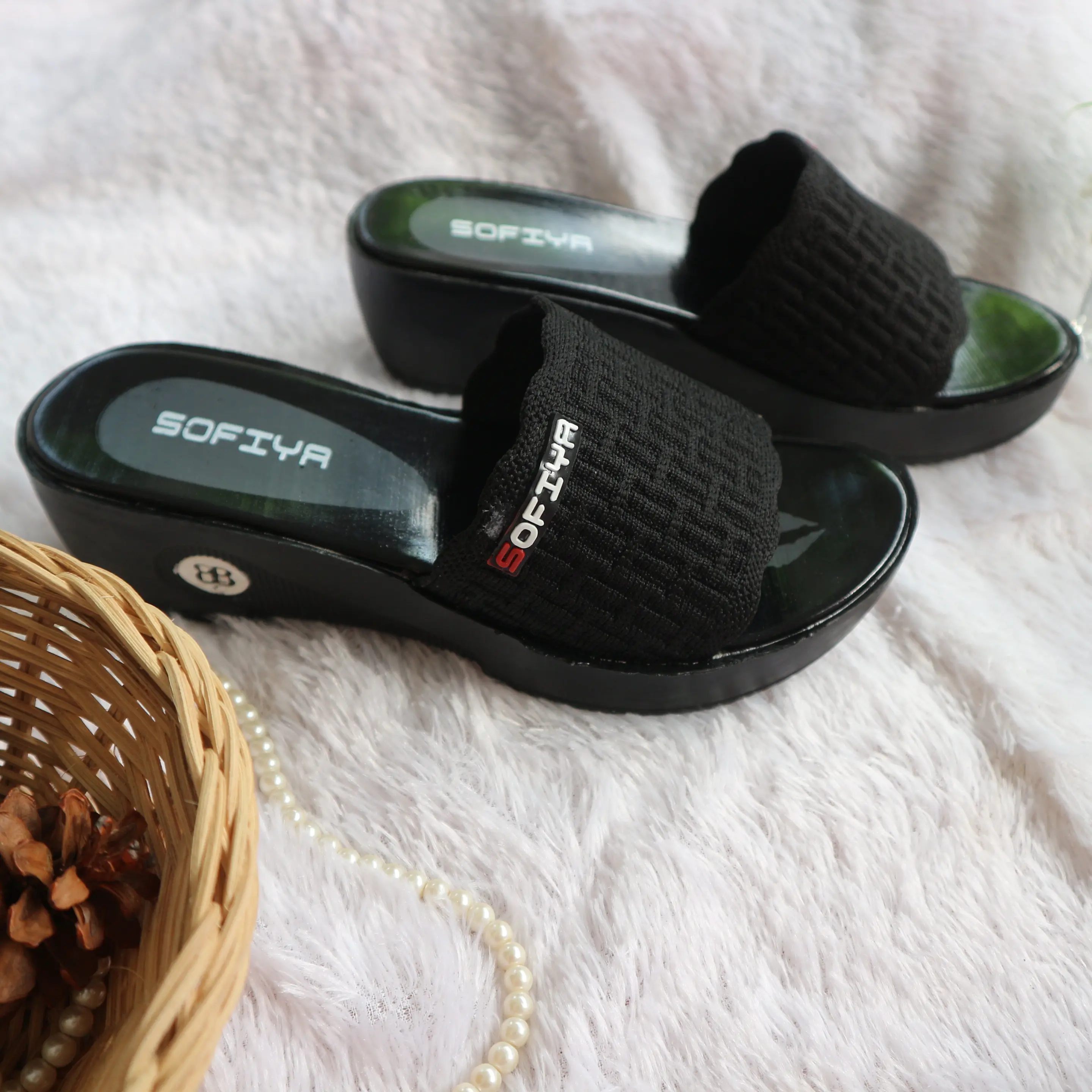 Sandal Sofiya Wedges wanita Sandal selop wanita terbaru Sendal