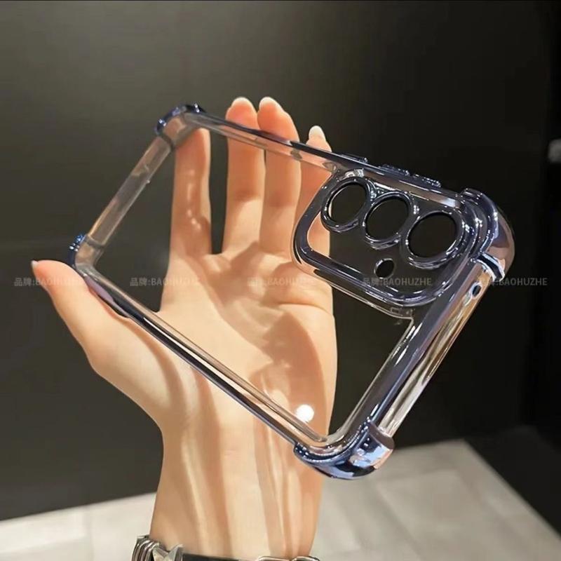 Vỏ bảo vệ chống va đập bốn góc cho Samsung Galaxy A55, A35, A15, A25, A05s, A14, A24, A34, A54, A04s, A13, 5G, mềm, trong suốt, Ốp Điện Thoại , Màng Bảo Vệ Ống Kính máy ảnh