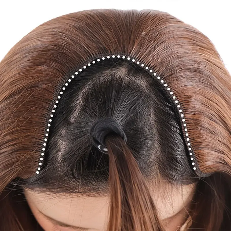 Tóc Nối Thẳng Ngắn Tổng Hợp, Vô Hình Và Liền Mạch, Hình Chữ U, Nửa Tóc Giả, Đệm Tóc Bồng Bềnh Tự Nhiên, Phụ Kiện Tóc, Dành Cho Phụ Nữ Và Trẻ Em Gái 7