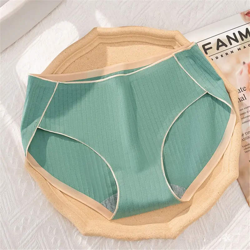 Đồ Lót Không Đường May Dành Cho Nữ, Với Đáy Quần Cotton Và Lớp Lót Kháng Khuẩn Graphene, cạp vừa, Quần Lót Thoáng Khí Dựa Trên Epoxy, Thích Hợp Cho Phụ Nữ 2