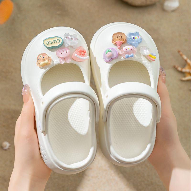 Dép Lê Trẻ Em, Giày Coros Mới Mùa Hè Cho Bé Gái, Không Trơn Trượt, Thích Hợp Cho Các Hoạt Động Ngoài Trời, Trẻ Em Trung Và Lớn, Giày Đi Biển Công Chúa, Dép Đi Trong Nhà Bố Mẹ-Bé 6