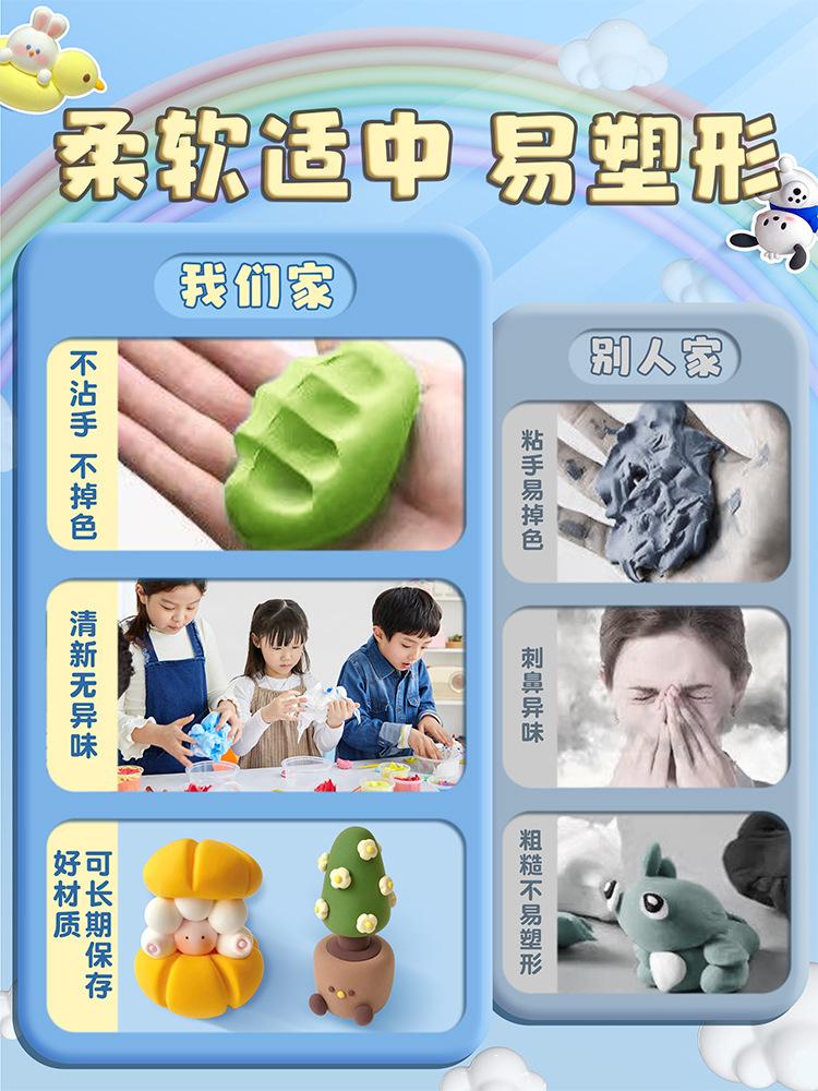 Product Introduction of Ultra-light Clay DIY Handcraft Kit | 12/24/36-Color Safe Playdough Set | Non-Toxic Plasticine for Kids' Creative Arts & Crafts Toys 1