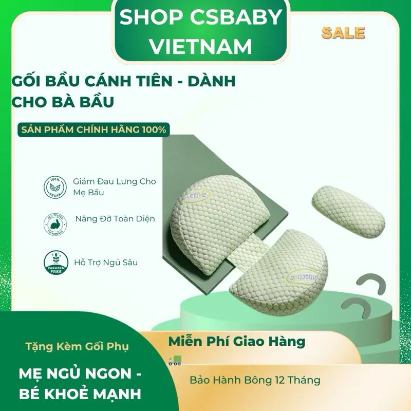 Gối Mẹ Bầu Cánh Tiên Giảm Đau Lưng Hỗ Trợ Ngủ Ngon 0