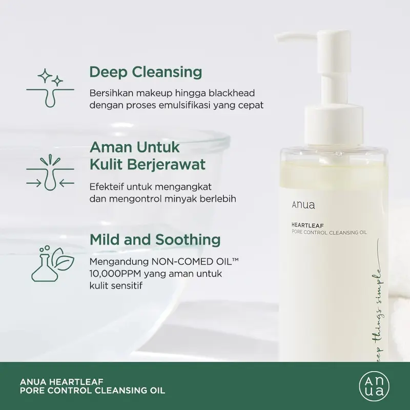 ANUA Heartleaf Pore Control Cleansing Oil 200ML - Pembersih - Deep Cleansing Berpori【BPOM】. 3