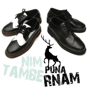 Sepatu docmart loafer wingtip Round Toe