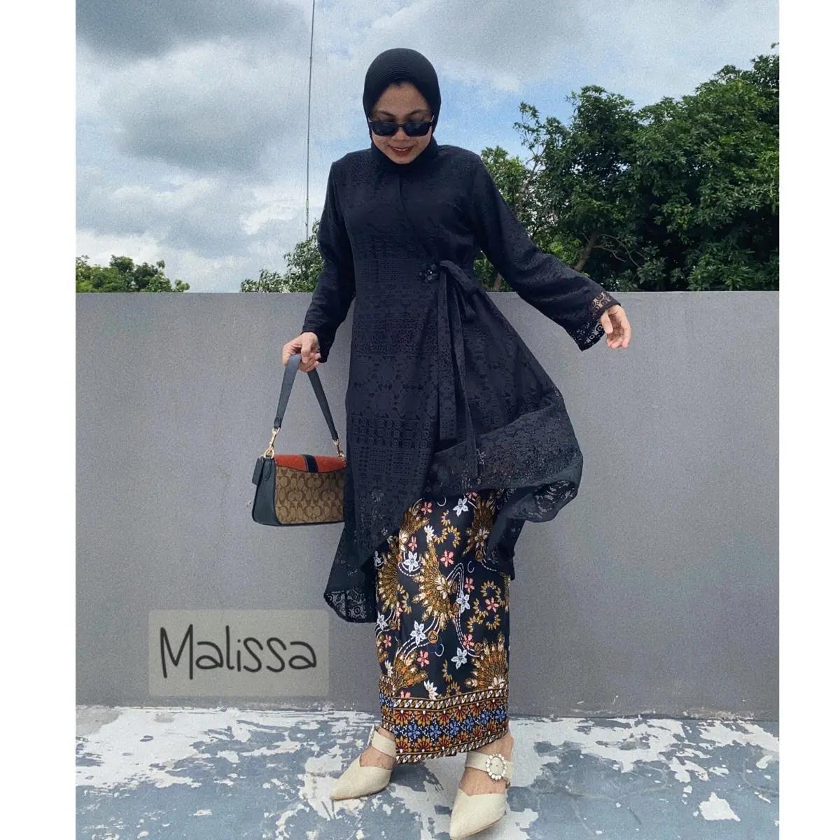 Kartini Kebaya Brokat Modern Long Tunik Brukat by Malissa Wisuda Kondangan Pesta