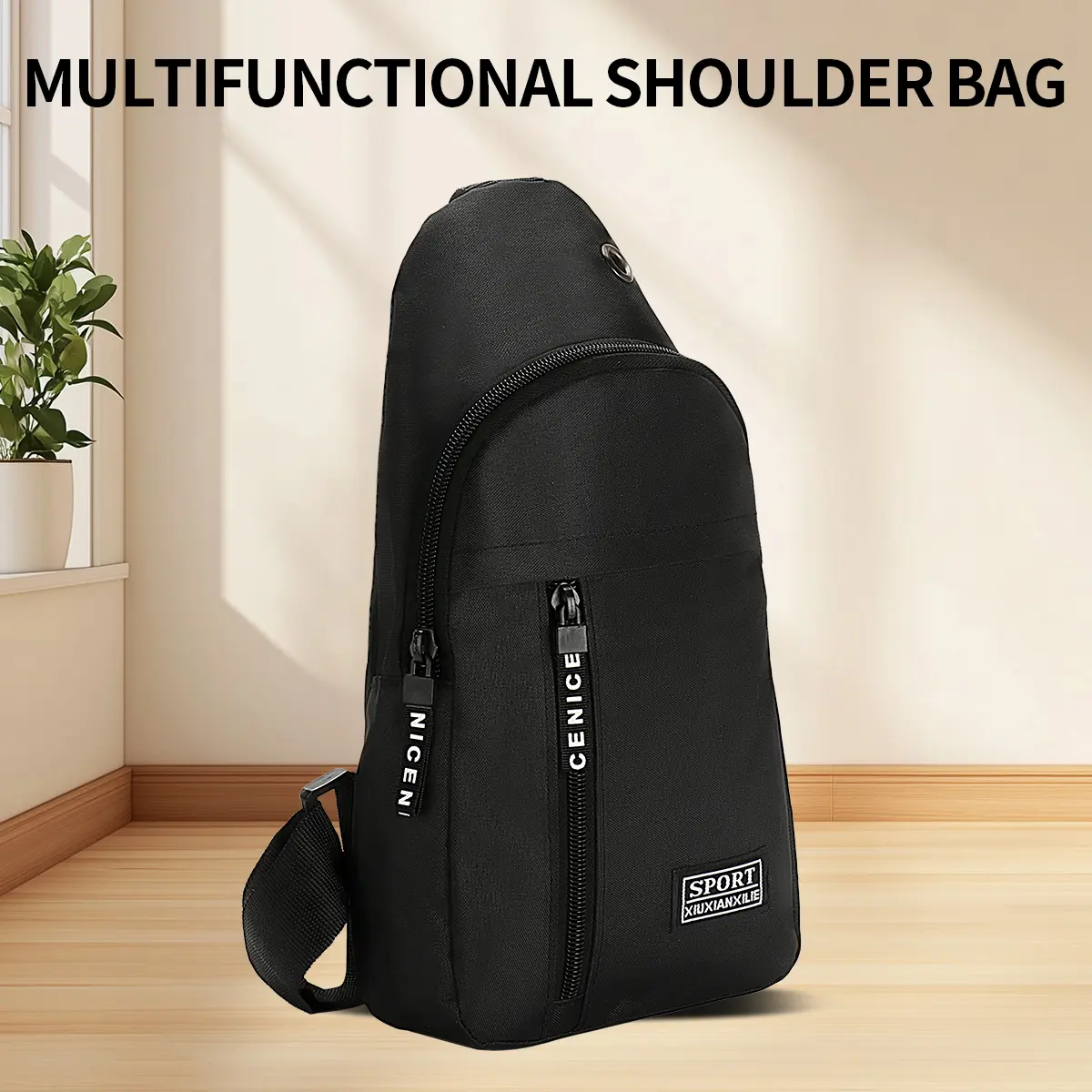 2025 new multifunctional waist bag men's casual lightweight business one-shoulder messenger bag chest bag