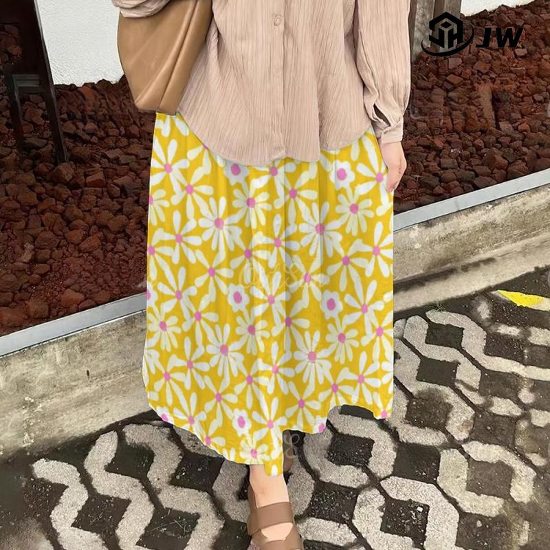Product Introduction of Baju Raya 2025 Viral Nude Blouse Puff Sleeve Muslim Shirt Long Dress Korean Style Muslimah Small Floral Muslim Shirt + Skirt Set 32