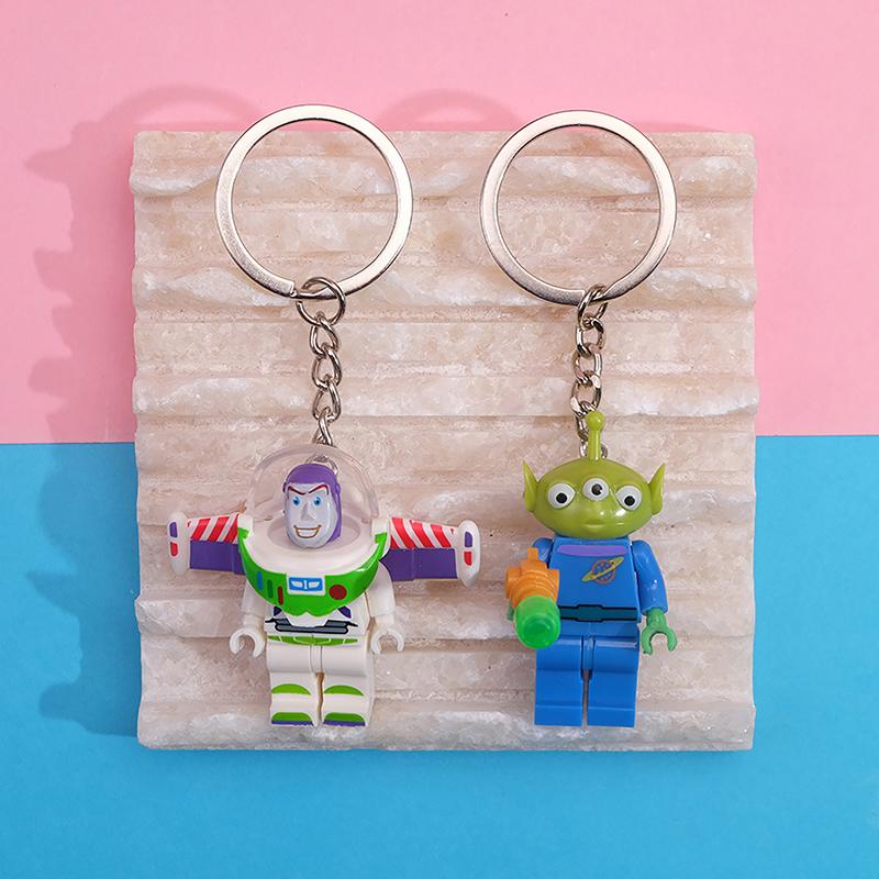 Product Introduction of Anime Building Blocks Model Keychain Little Doll Cartoon Cute Keyring Anime Peripherals Toys For Kids Boys Girls Gift 17
