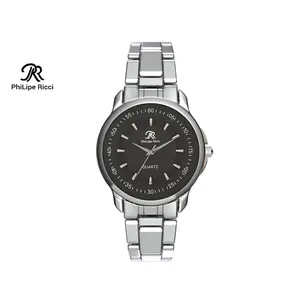 PhiLipe Ricci Jam Tangan Wanita Rantai Besi Analog Terbaru WPR16 Free Box cewek hitam