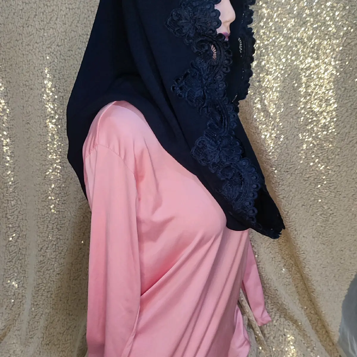 HIJAB FASHION INSTAN CERRUTY CRINGKLE HITAM Ceruty Crinkle Muslim