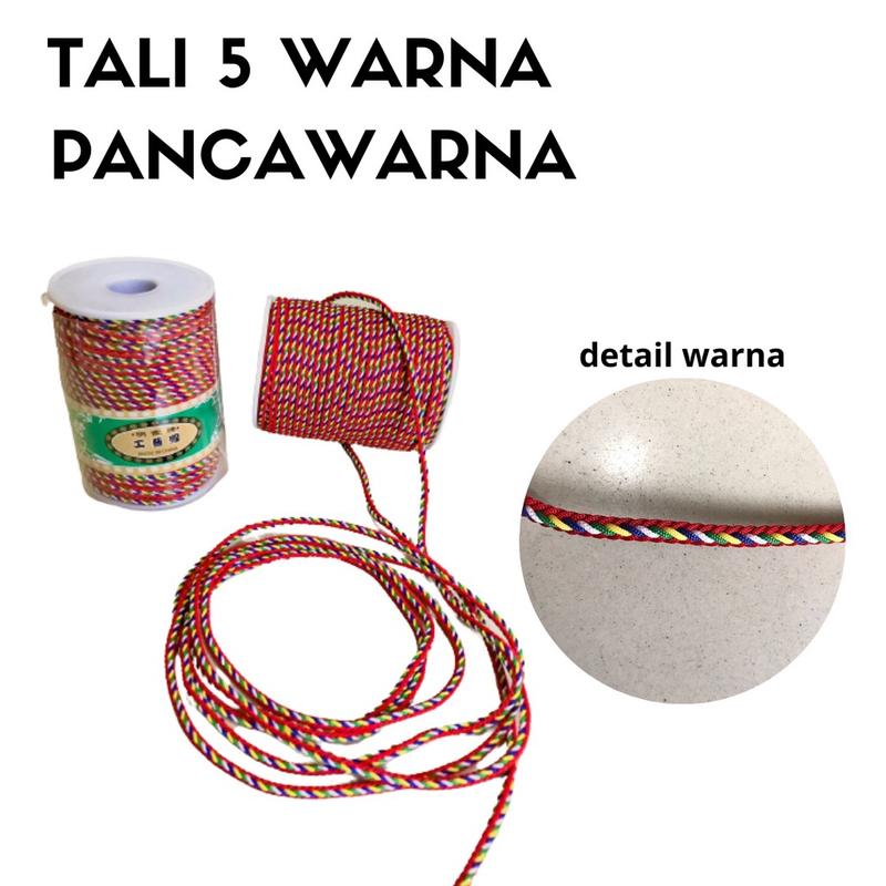 1meter Tali Puja PANCAWARNA tebal Benang 5 Warna 4