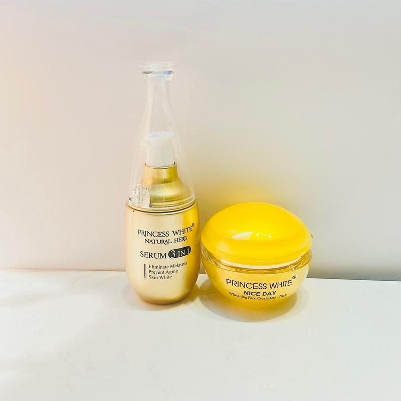  PRINCESS WHITE: Combo Kem Dưỡng Da NICEDAY + SERUM 3IN1: Hỗ Trợ Phục Hồi Da Hỗ Trợ Dưỡng Da 