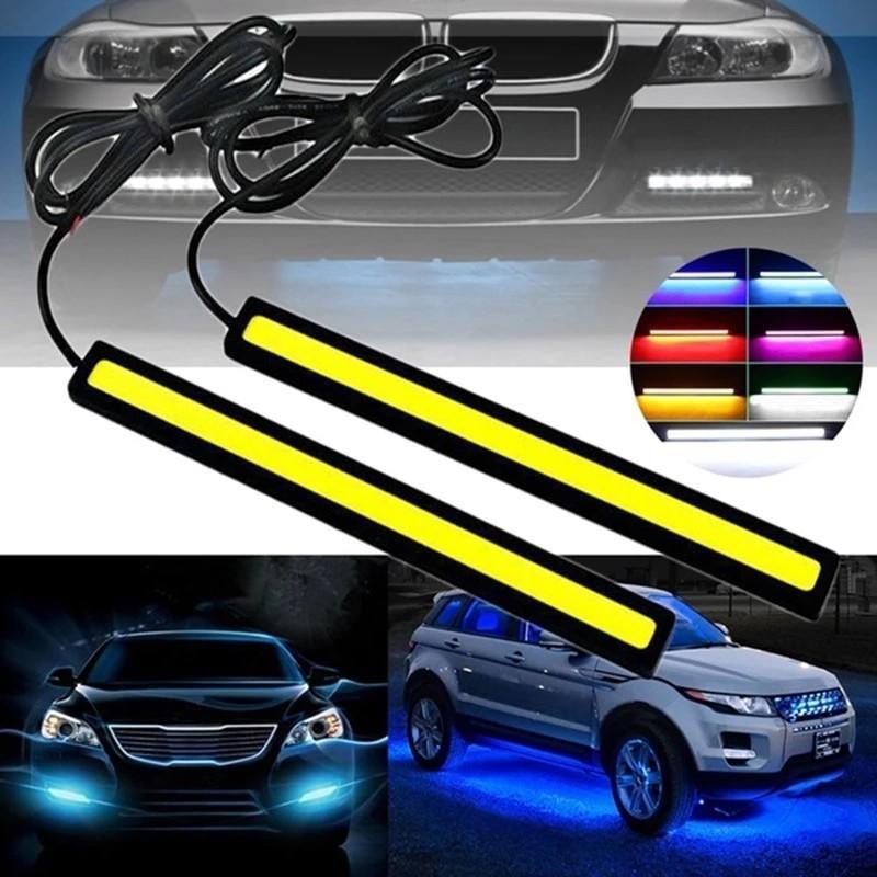 Đèn LED COB DC 12V dạng thanh dài dùng làm đèn chạy ban ngày cho xe hơi