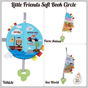 LITTLE FRIENDS SOFT BOOK CIRCLE/BUKU EDUKASI 0M+