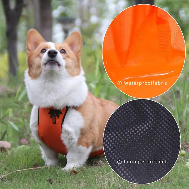 Waterproof Pet Bellyband Raincoat, Cute Dog Belly Raincoat with Reflective Strip, Pet Clothes, Dog & Cat Clothing Supplies 2