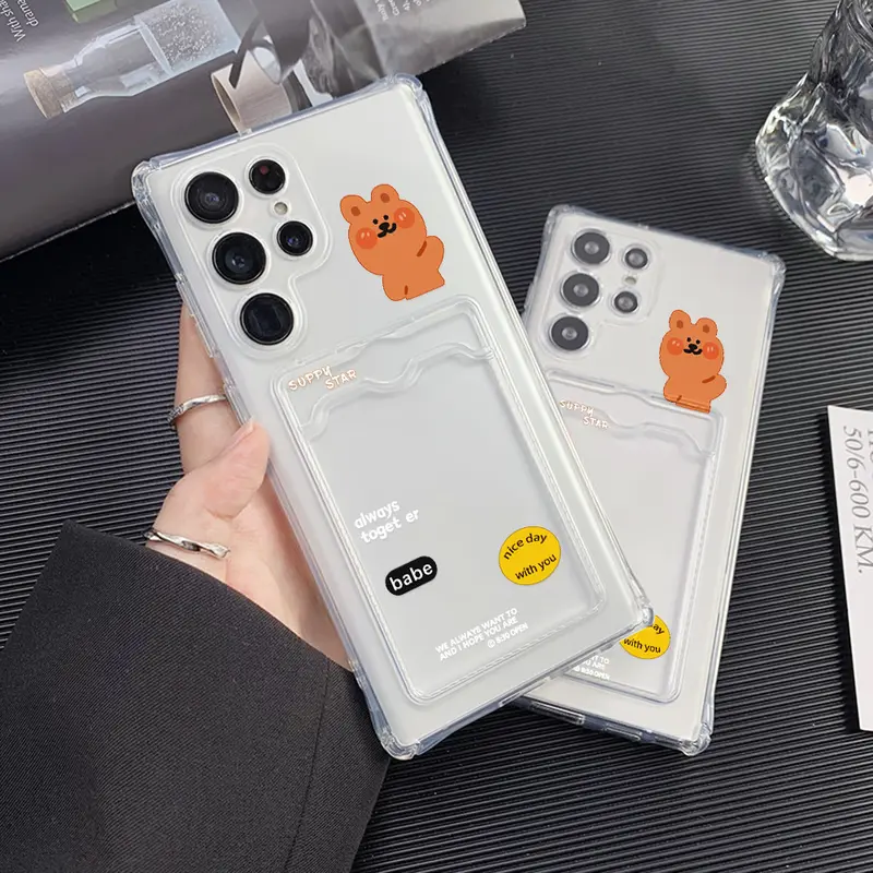 Card Holder Phone Cases for Samsung A55 Case Samsung A15 A05 A05S A54 5G A06 A16 A14 A53 A24 A13 S24 FE S22 S24 S23 Ultra A12 A03 A23 A34 A35 A25 A32 A22 A50 A30 S21 FE Wallet Cases Colorful Painted Protective Phone Skin Shockproof Bag 3