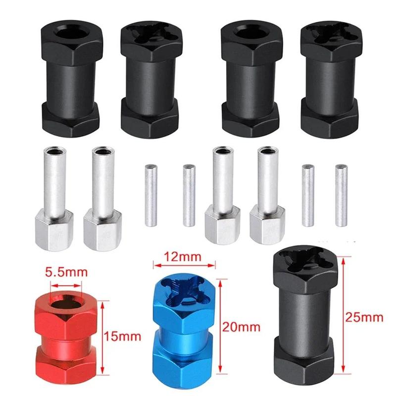 Hab Roda Hex, 4 Keping, Tebal 15mm / 20mm / 25mm, Bahagian Sambungan ...
