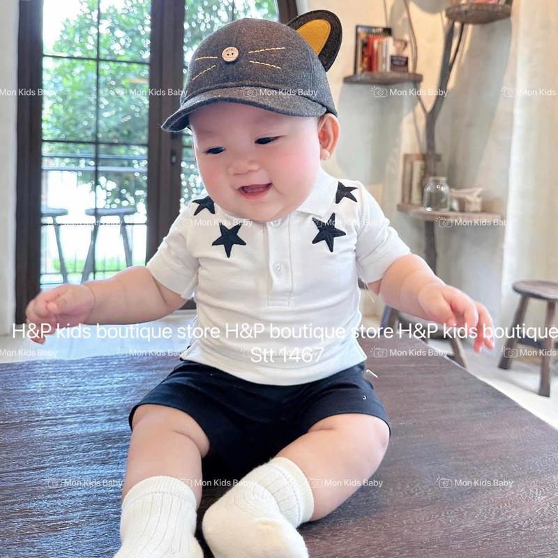 Sét polo cổ bẻ siêu chất cho bé chất cottom tàu mềm mịn mát sang chảnh cho zai yêu 10-28kg Cotton 4