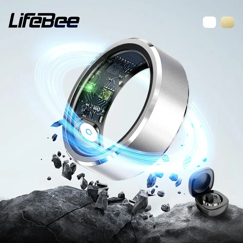 Smart Ring with Charging Case, 1 Count Portable Fitness Tracker, Multipurpose Wearable Ring for Smartphone Camera Control, Smart & Wearable Devices