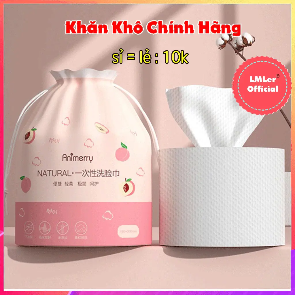 💋Extra discount of 38%💋👄Ưu đãi thêm%30👄Khăn lau mặt dùng 1 lần Aninerry chính hãng khăn lau mặt 40 miếng P0378