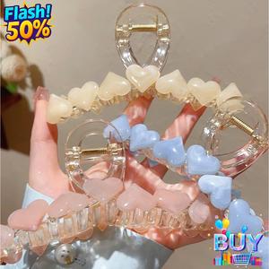 กิ๊บติดผมหัวใจเต้น, เล็บหัวใจเจลลี่, ขนาดใหญ่, ช่องระดับไฮเอนด์, สำหรับผู้หญิง, คลิปหนีบผมด้านหลังศีรษะ, เครื่องประดับผมฤดูร้อน, แฟชั่นอินเทรนด์, ราคาไม่แพง, หรูหรา, สต็อกพร้อม, ปี 2025