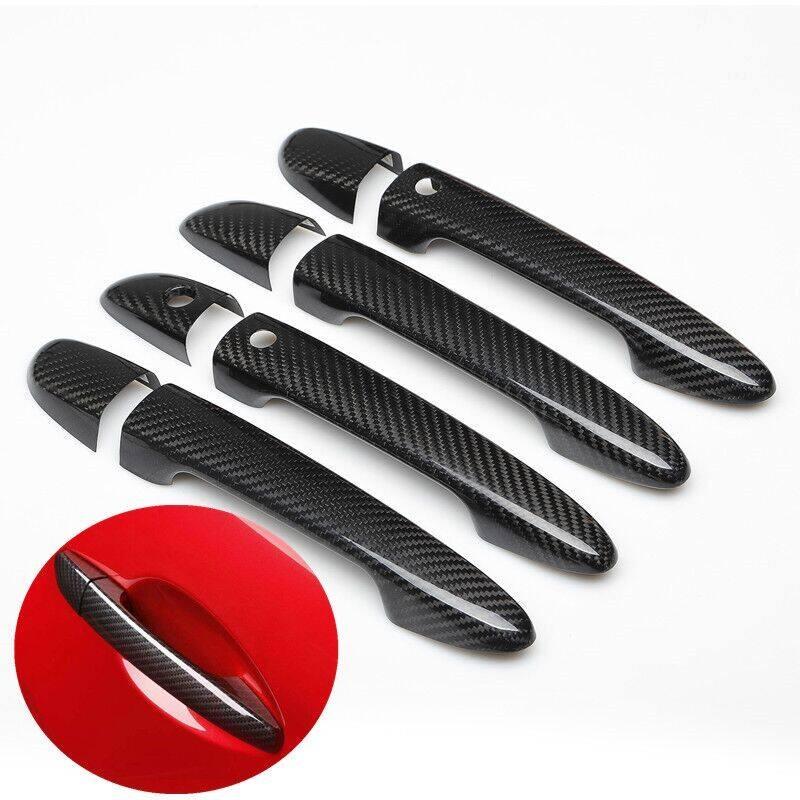 Product Introduction of 8Pcs Carbon Fiber Chrome Car Door Handle Frame Panel Cover Trim ABS Sticker Styling Accessories For Mazda 2 Demio 3 6 CX3 CX5 CX8 CX9 LHD & RHD 1