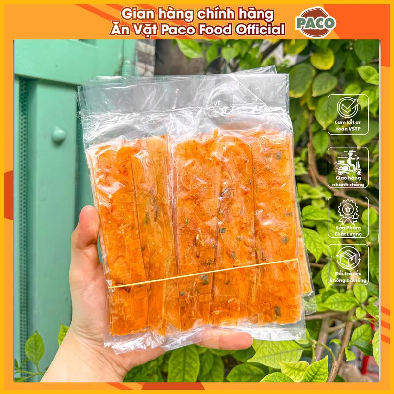 lẻ 1 bịch bánh tráng dẻo tôm cuốn hành phi ăn cực cuốn PACO FOOD-ĐỒ ĂN VẶT SNACKS