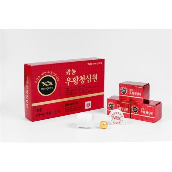 Viên uống chống đột quỵ An cung ngưu hoàng Kwangdong - Hộp 10 viên 0