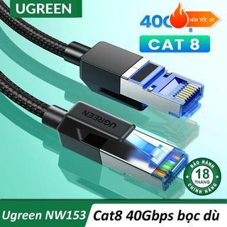 Dây cáp mạng RJ45 Cat8 Ugreen NW153 80429 80430 80431 80432 80433 Ethernet Tốc độ 40Gbps-2000MHz