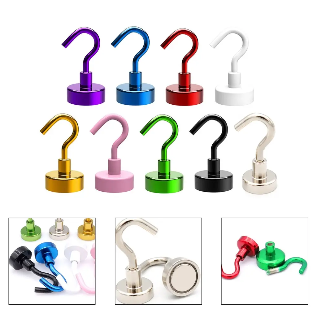 10Pcs/set Heavy-Duty Magnet-Hook Storage Utility Magnet-Hooks Cruise Hook