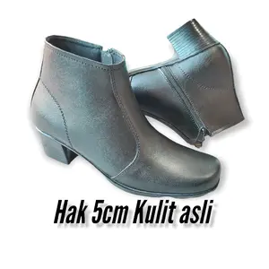 Sepatu pdh wanita exclusive kulit asli polwan/security dinas dan kantoran