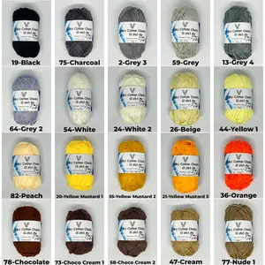 Benang Rajut Milk Cotton 5 ply / Katun Susu Yarn 5ply (50gr)