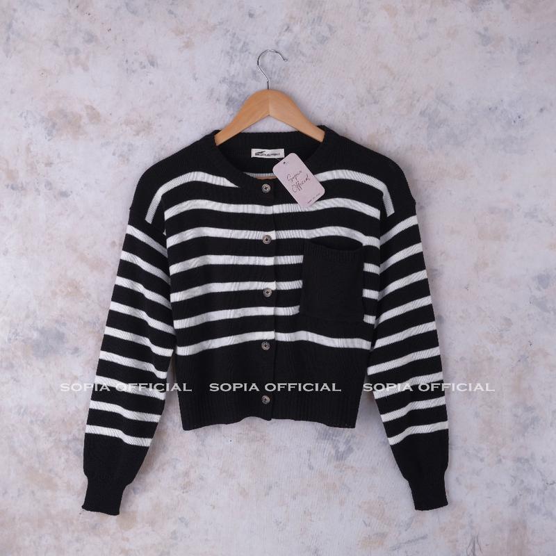 Elrumi Cardigan Knit - Kardigan Rajut Wanita Knitwear Atasan 0
