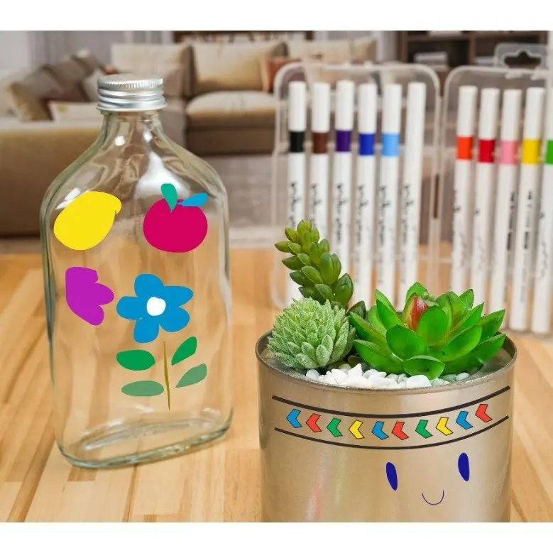 Bộ 60 Bút Màu Acrylic Marker , Mực Chống Nước , Vẽ Được Trên Nhiều Chất Liệu 4