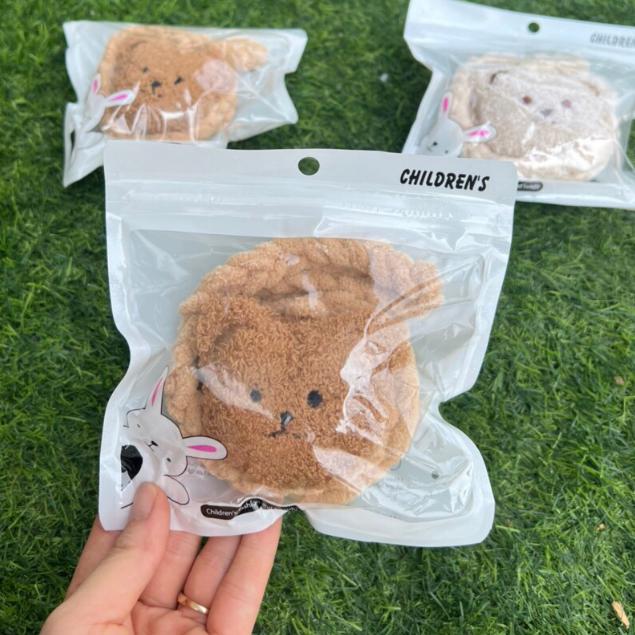 Túi gấu đựng tỏi tránh vía cho bé sơ sinh, túi đựng tỏi đính hình gấu dễ thương