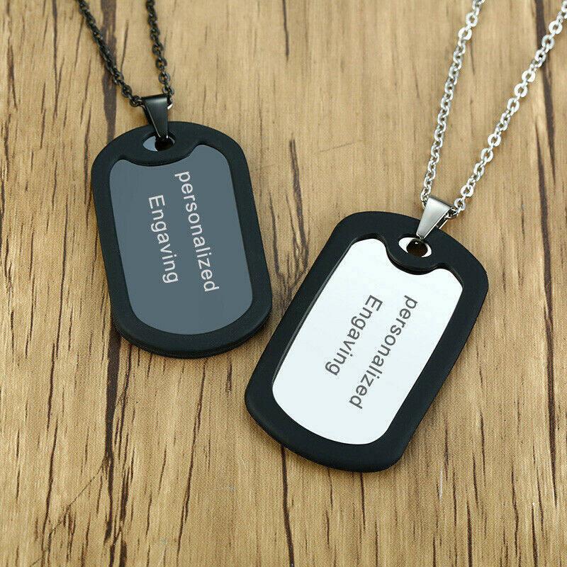 Product Introduction of Thẻ Tên ID Khắc Cá Nhân Tùy Chỉnh, Thẻ Giảm Thanh Silicon, Vòng Cổ Nam, Mặt Dây Chuyền, Thích Hợp Làm Quà Tặng Bố Và Con Trai, Miễn Phí 32