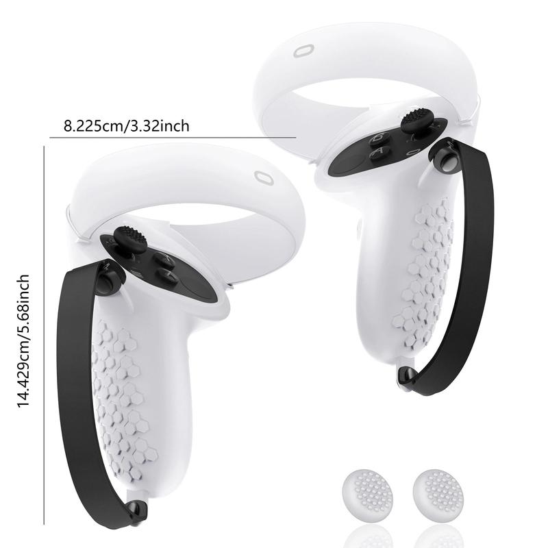 Controller Handle Cover, 1 Pair Anti-slip Controller Handle Protector, VR Touch Controller Cover, Console Accessories for Oculus Meta Quest 2 2