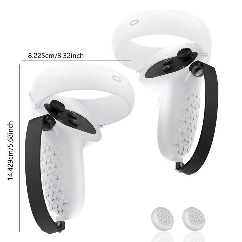 Controller Handle Cover, 1 Pair Anti-slip Controller Handle Protector, VR Touch Controller Cover, Console Accessories for Oculus Meta Quest 2 1