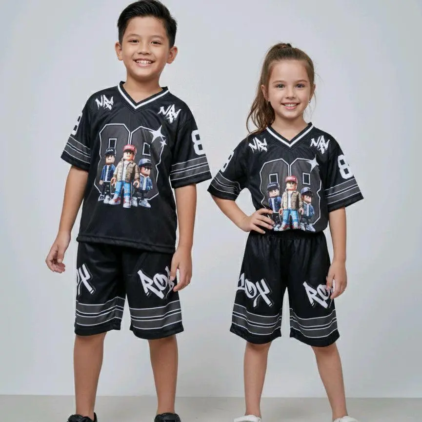 Stelan Anak Jersey Unisex Oversize Roblox 33 Terbaru (Bisa Castom Nama) One Set Free Name Setelan Outdoor Sport Dryfit Stelan Anak Jersey Unisex Oversize Roblox 33 Terbaru (Bisa Castom Nama) One Set Free Name Setelan Outdoor Sport Dryfit